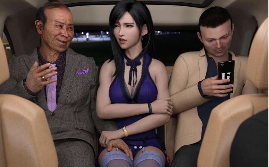 【3D漫画/全彩/无修】蒂法的紫色連身裙【234M】